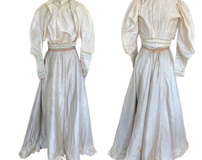 Edwardian Silk Shirtwaist Jacket and Skirt