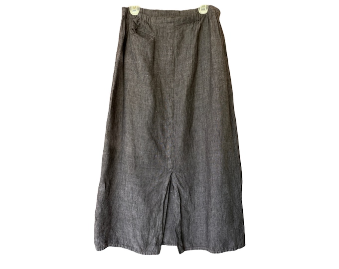 FLAX de Soleil 2007 Switch Skirt -L- Dark Gray Grape Linen