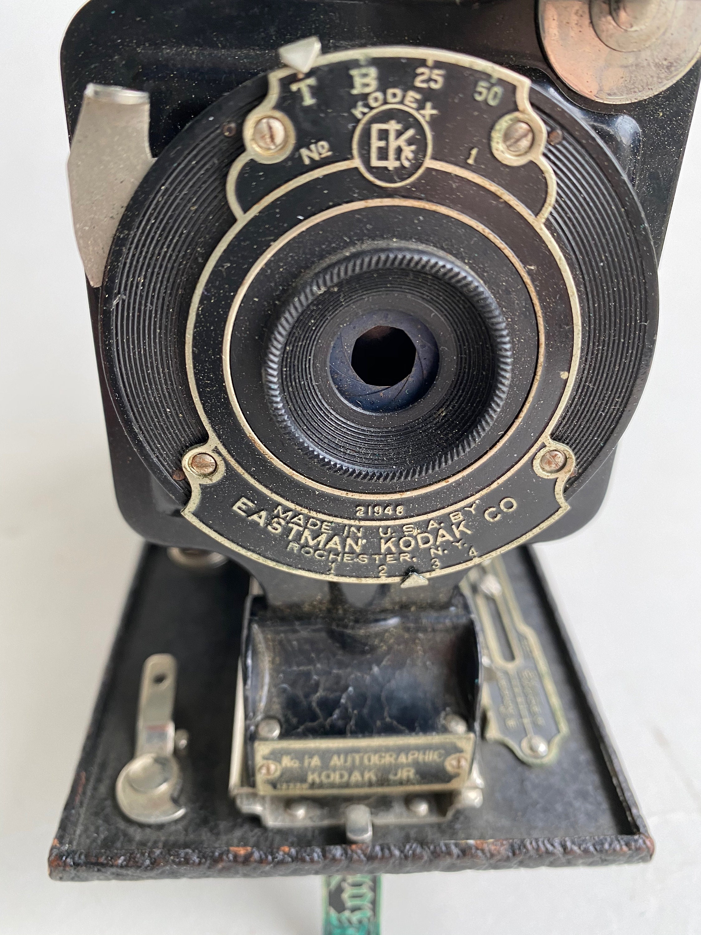 Kodak 1A Autographic Junior Camera 1910s in Leather Case