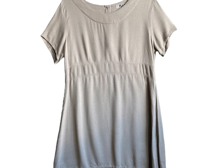 FLAX Engelhart Rayon 2009 Short Dress -S- Putty Rayon