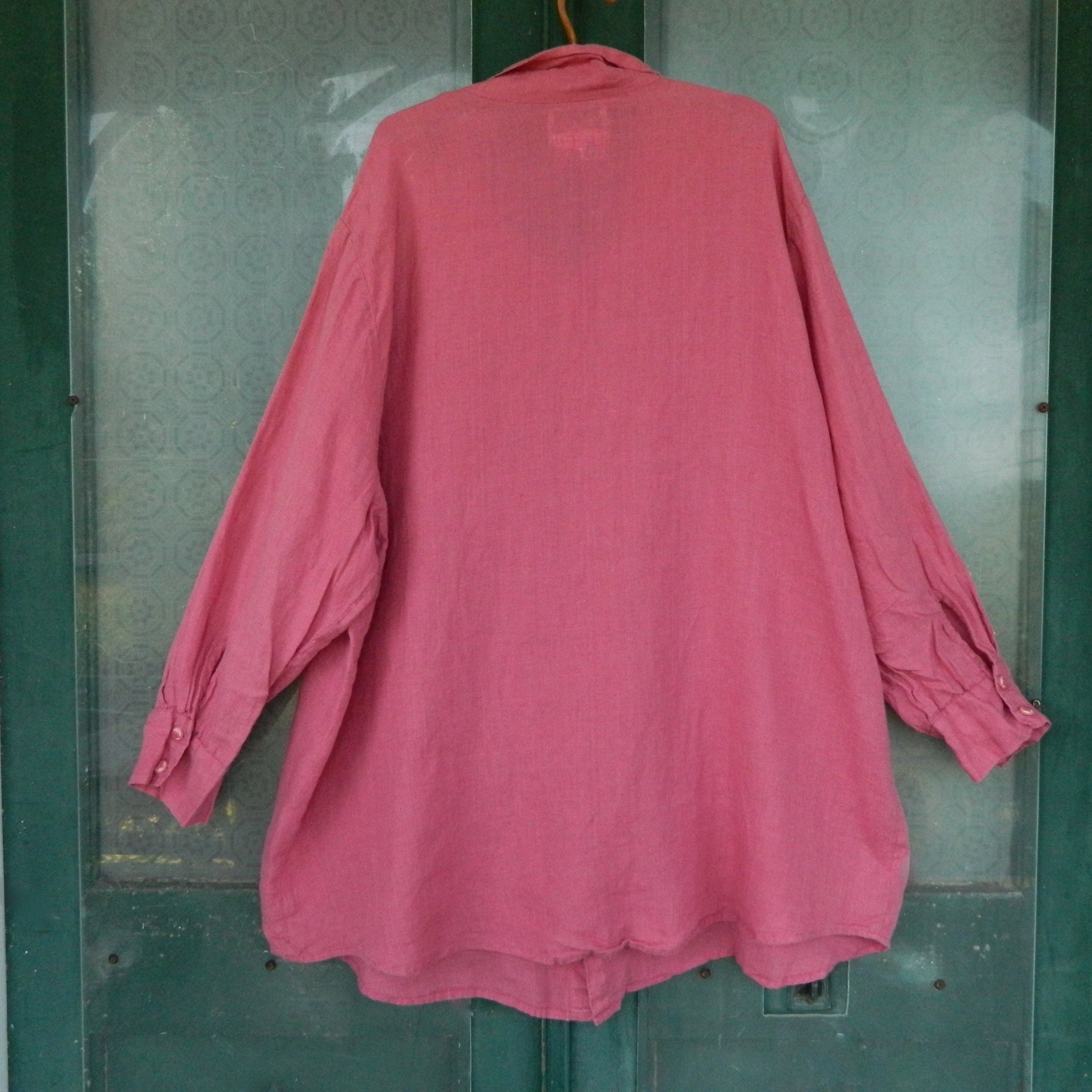 FLAX Engelhart Long Sleeve Shirt -3G/3X- Rose Petal Linen