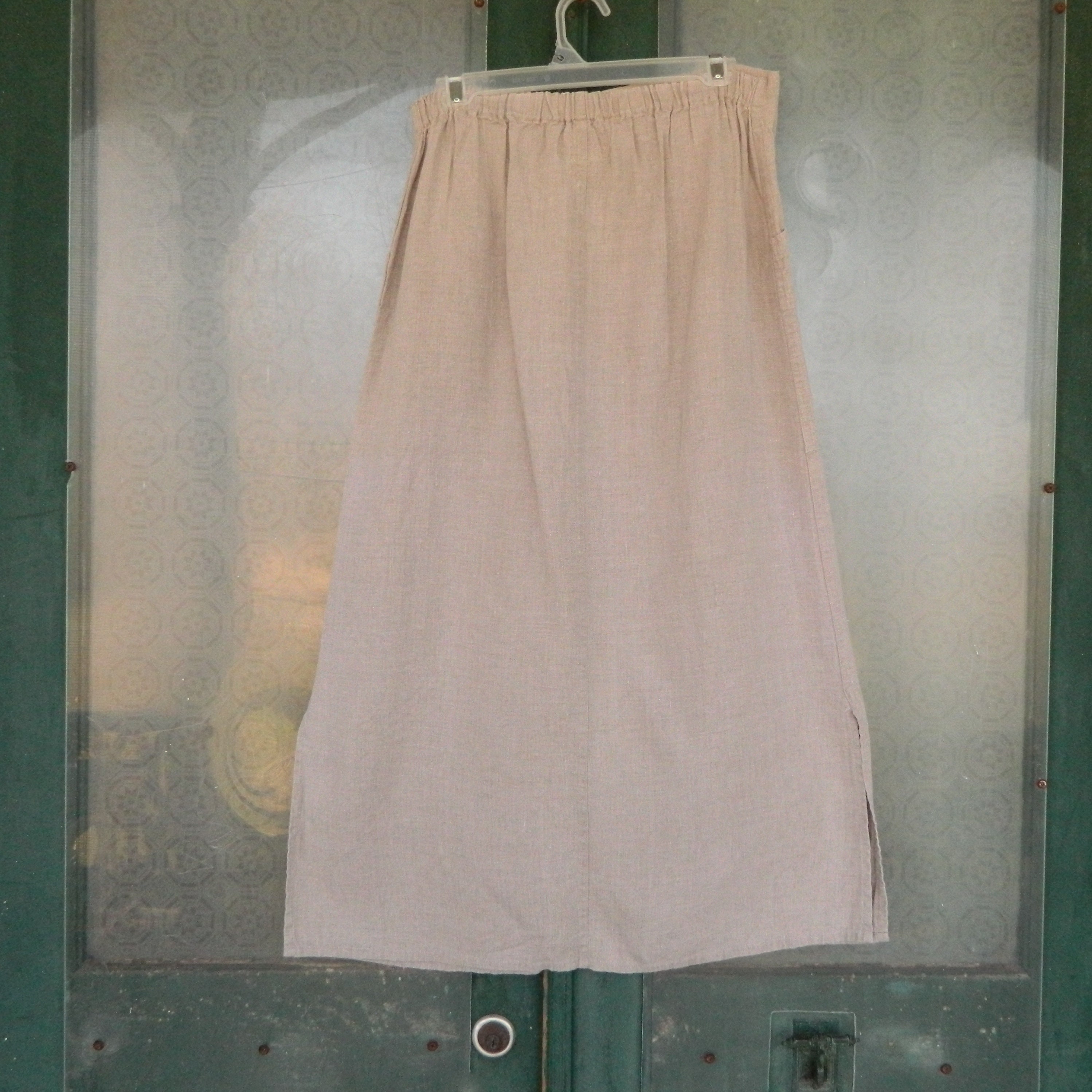 FLAX Designs A-Line Skirt -S- Natural Linen