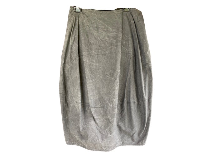 Lilith Bubble Skirt -L- Distressed Gray Cotton