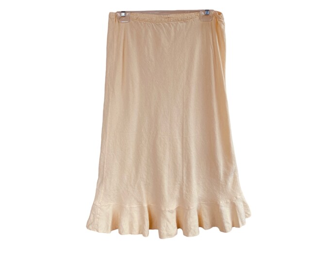 Bryn Walker Bias Slip Skirt -L- Butter Yellow Linen