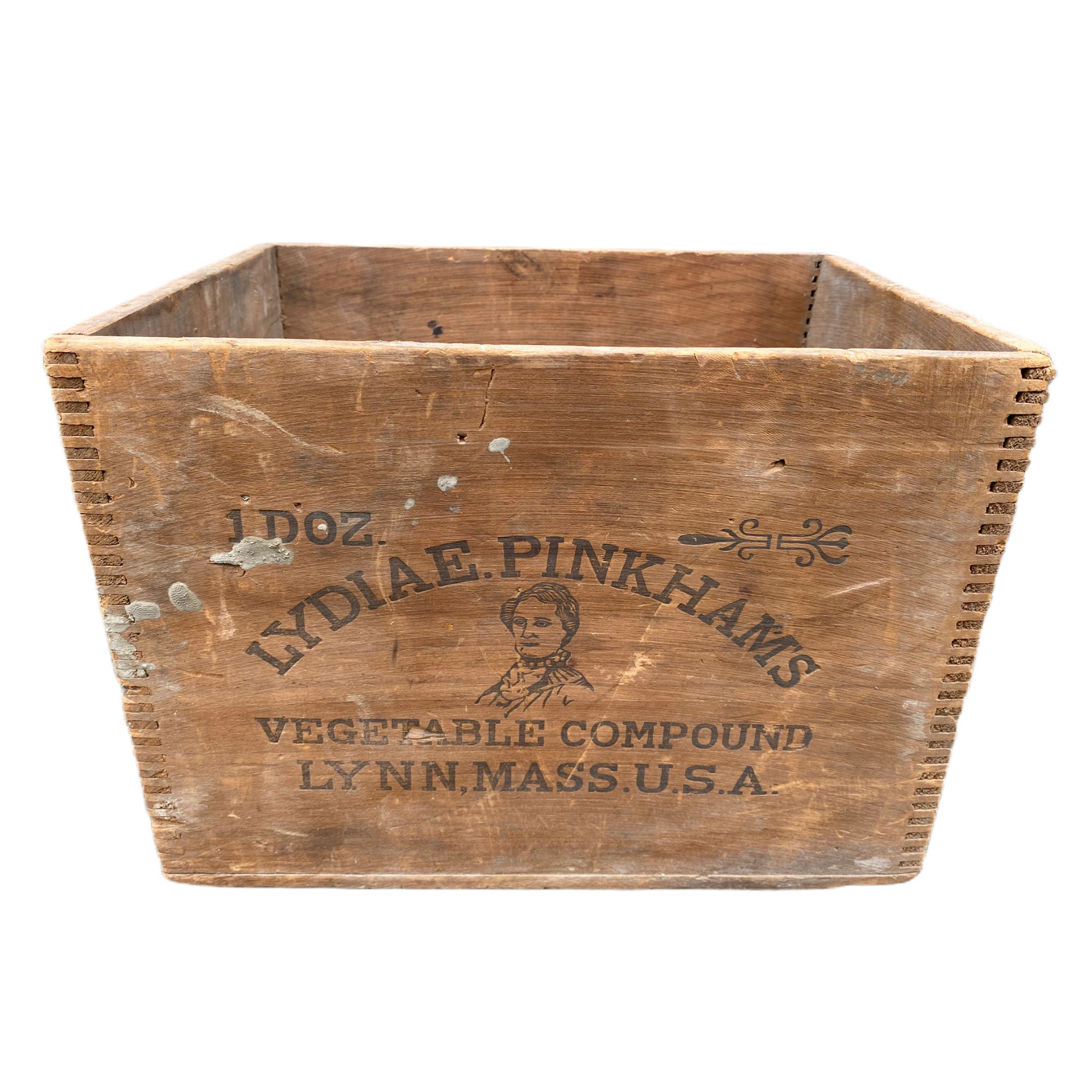 Lydia Pinkham's Vegetable Compound Antique Wooden Crate
