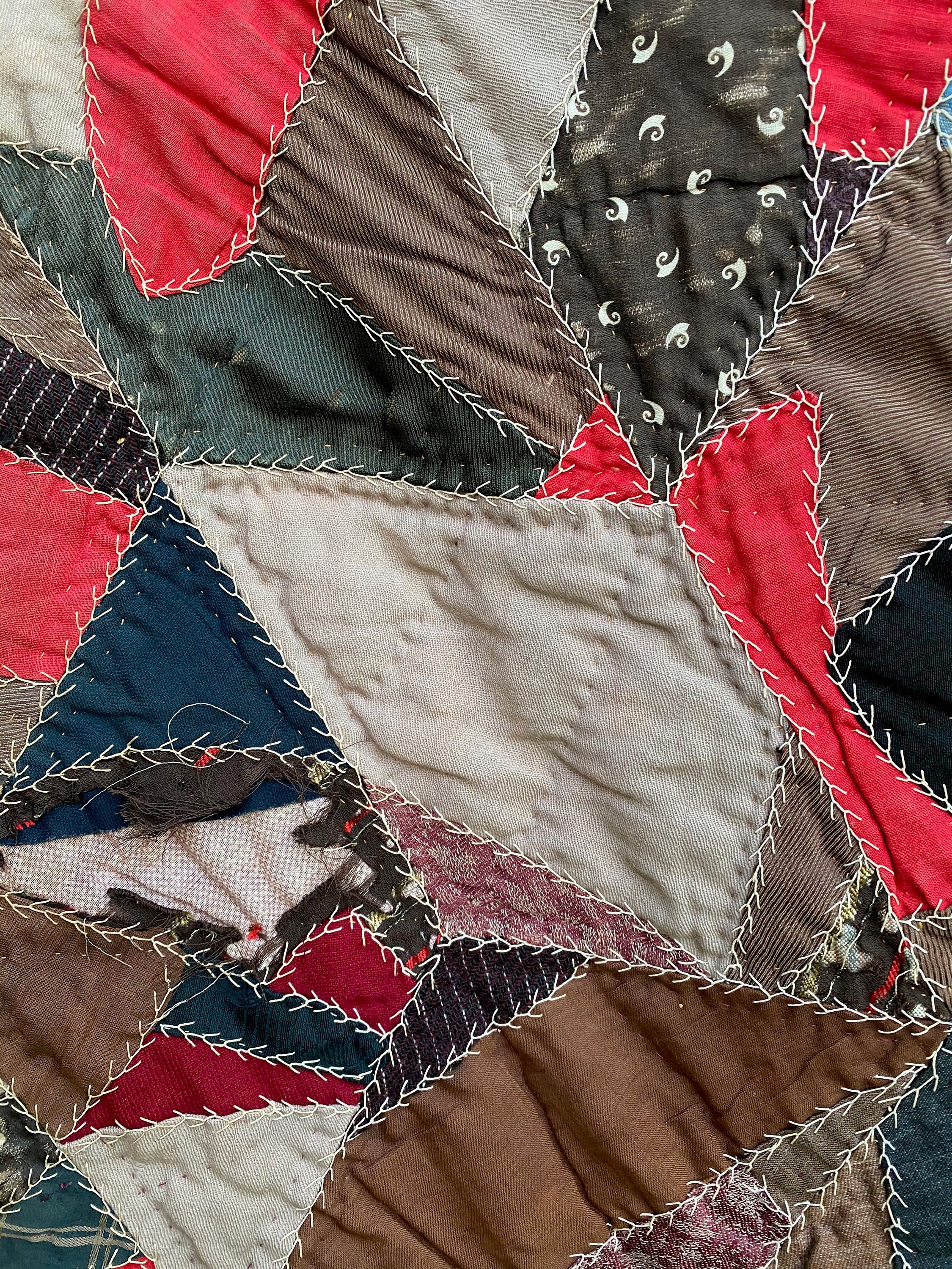 Vintage Crazy Quilt 72 x 54