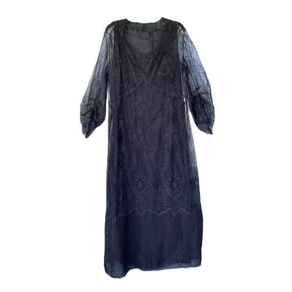 Vintage Edwardian Black Lace Dress