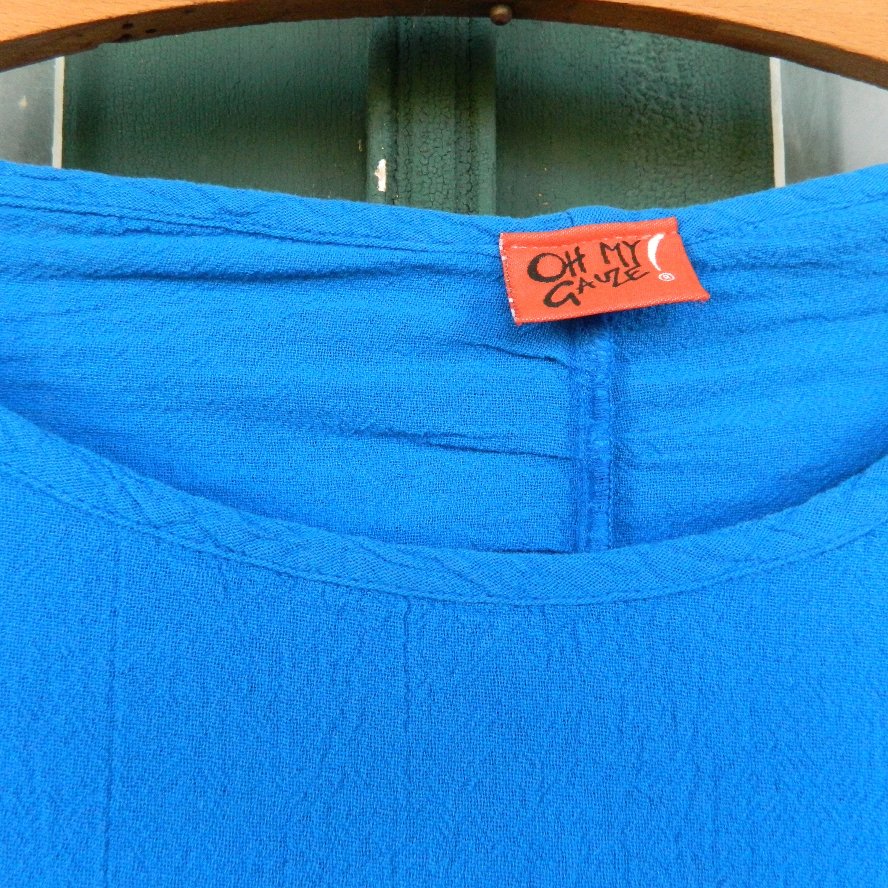 SALE - Oh My Gauze! Circus Top -1- Blueberry Royal Blue Cotton Gauze NWT