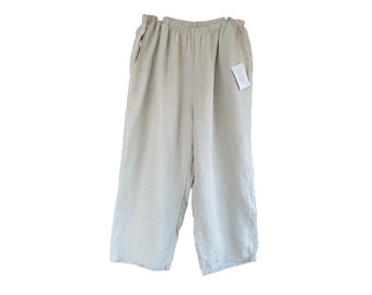 FLAX Flood Pants -2G/2X- Natural Linen NWT