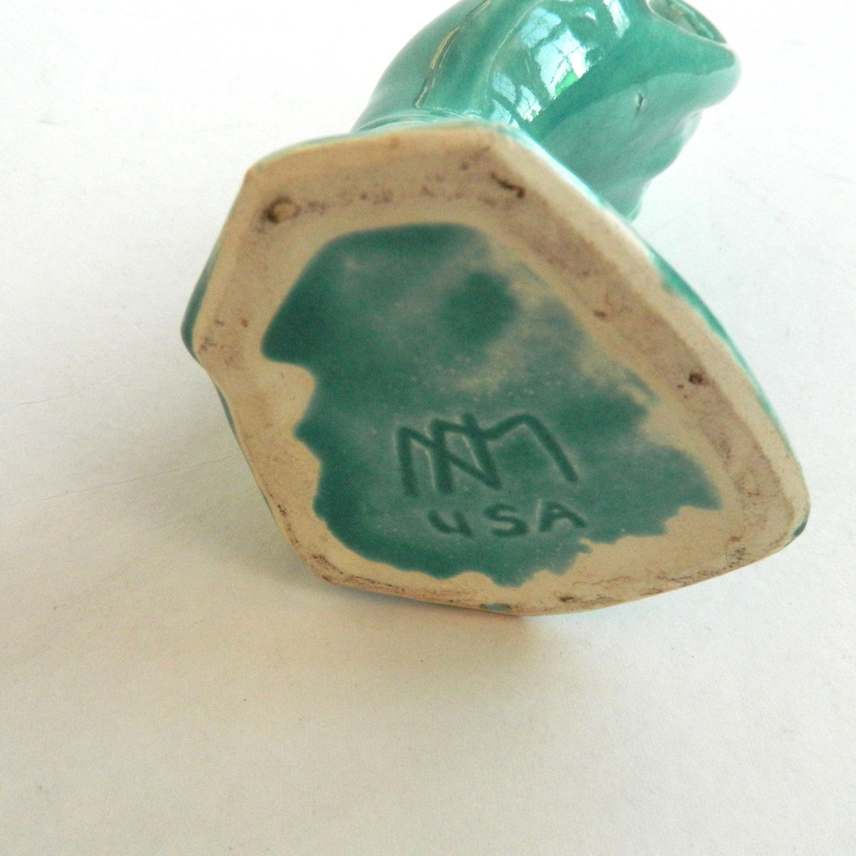 Vintage Nelson McCoy Green Hand Vase