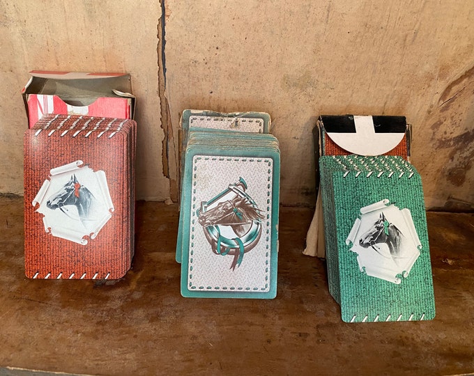 Vintage Horse-Theme Playing Cards 3 Decks