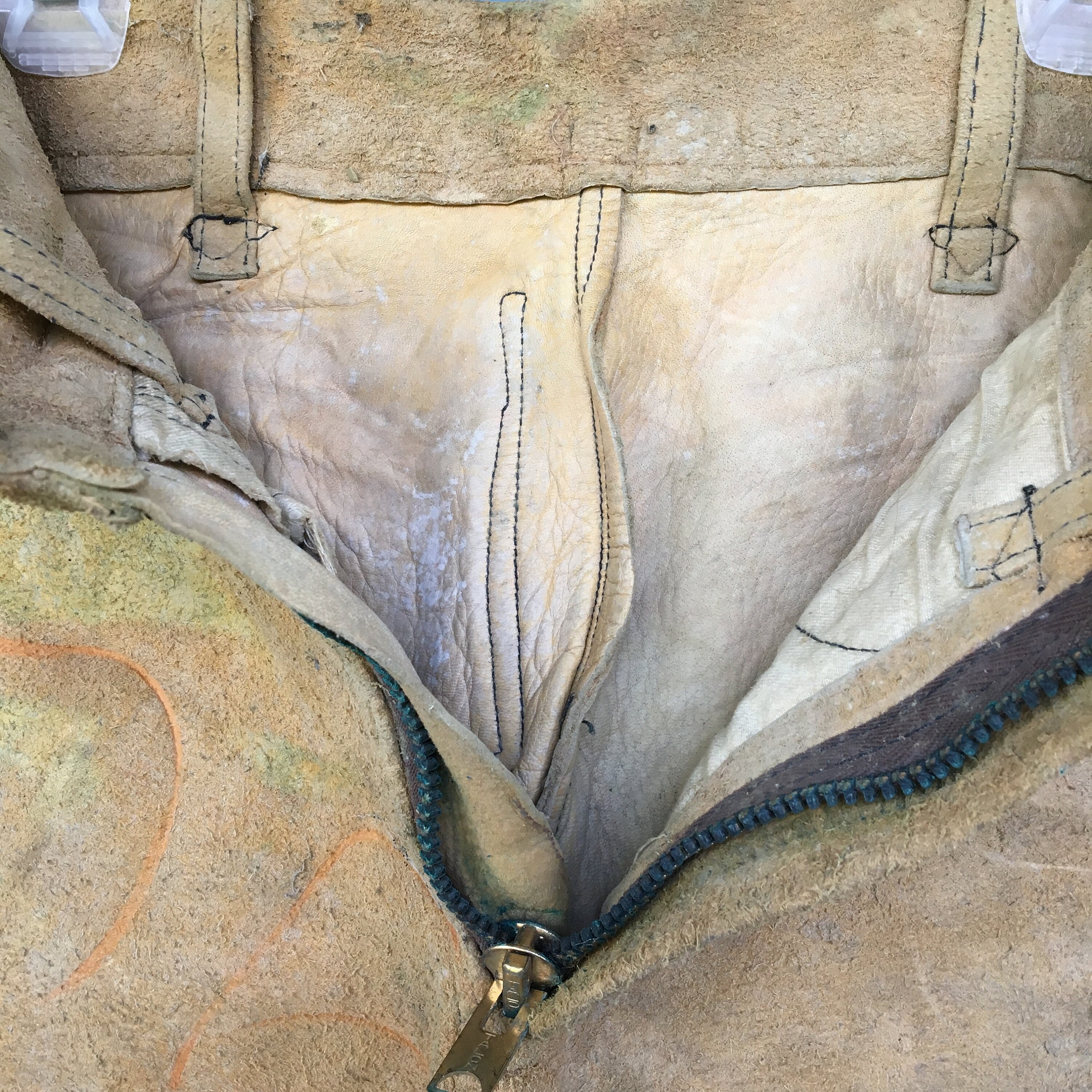 Vintage Buckskin Leather Britches Breeches