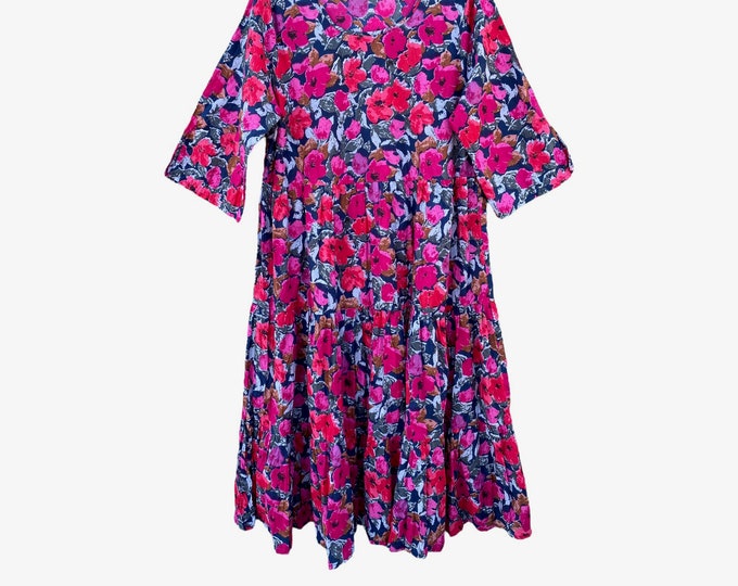 Dress Addict Tiered Dress -L- Floral Cotton NWT