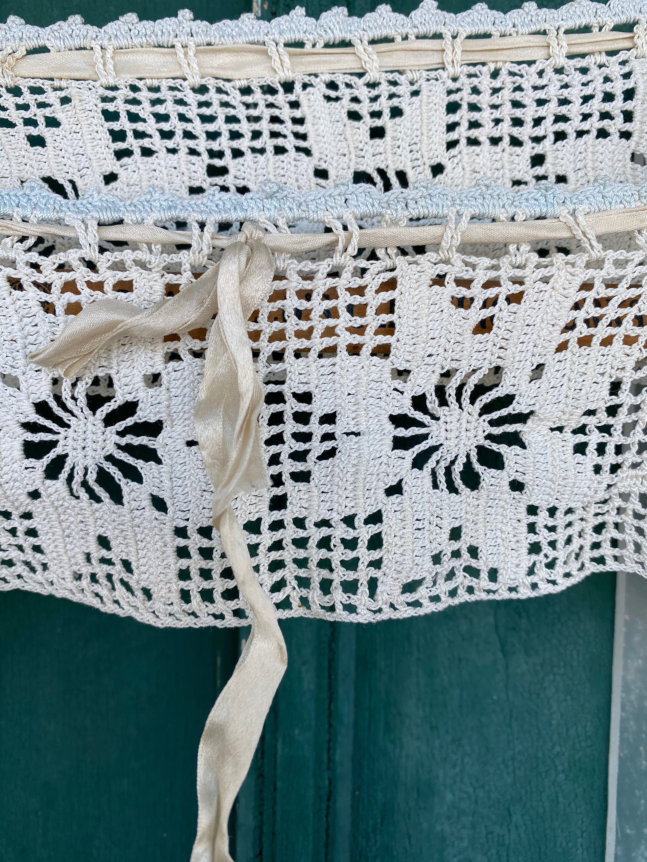 Vintage Crocheted Dressing Gown Nightgown Yoke