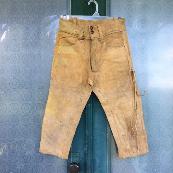 Vintage Buckskin Leather Britches Breeches