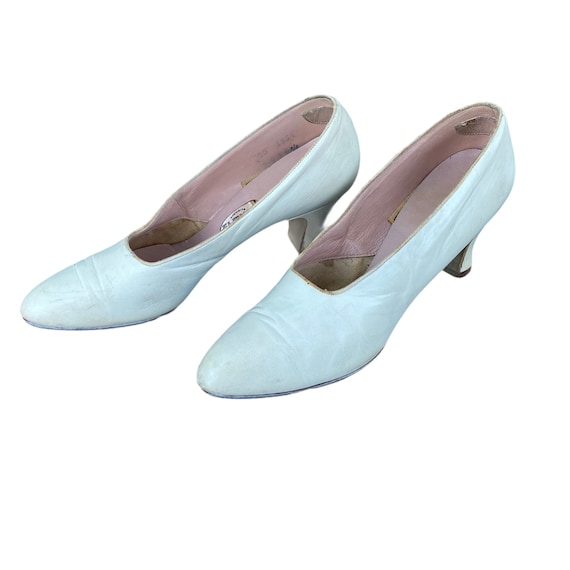 Vintage 1920s White Leather Shoes