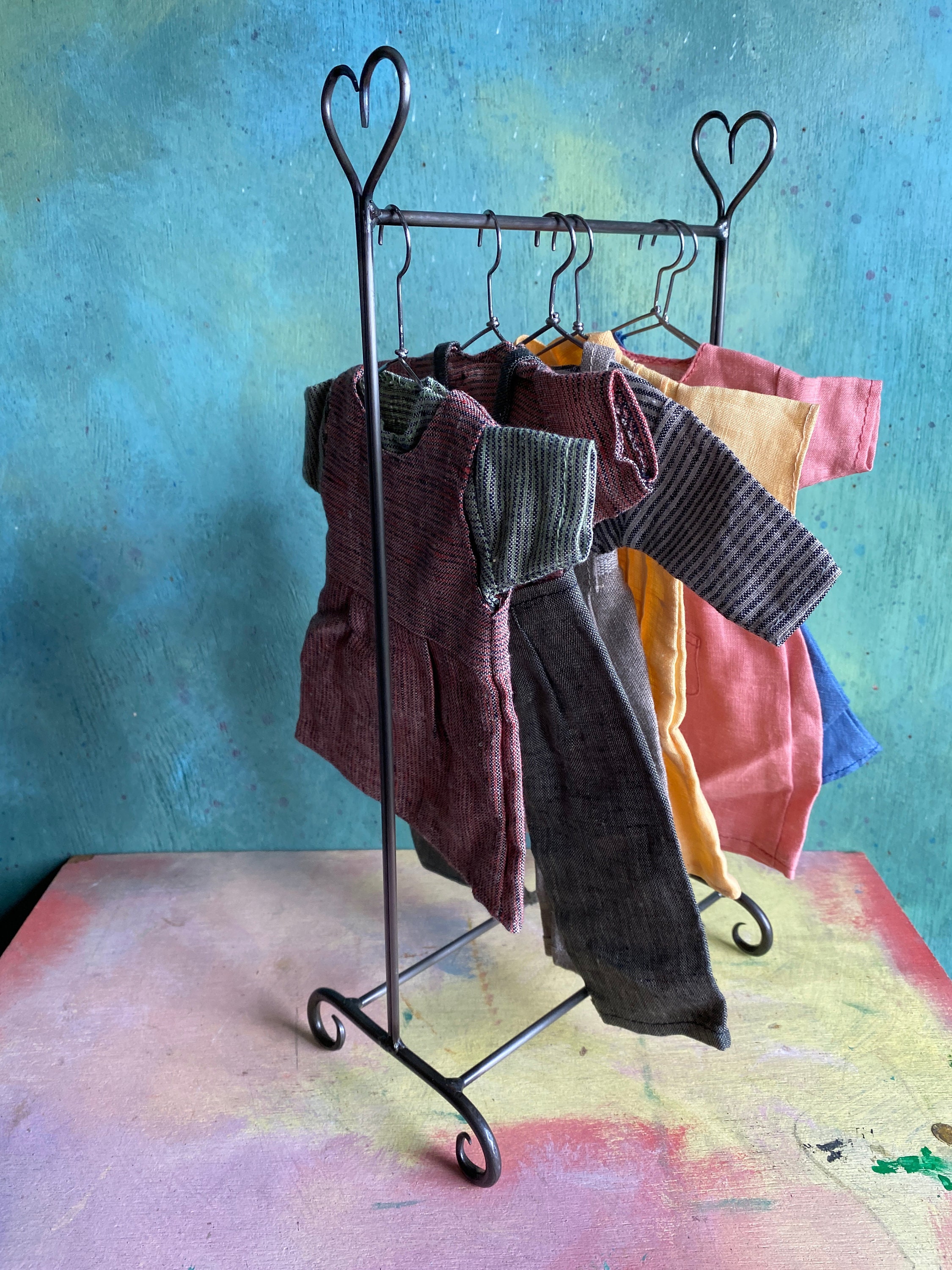 Flax Engelhart Hand Wrought Iron Doll Clothes Rack