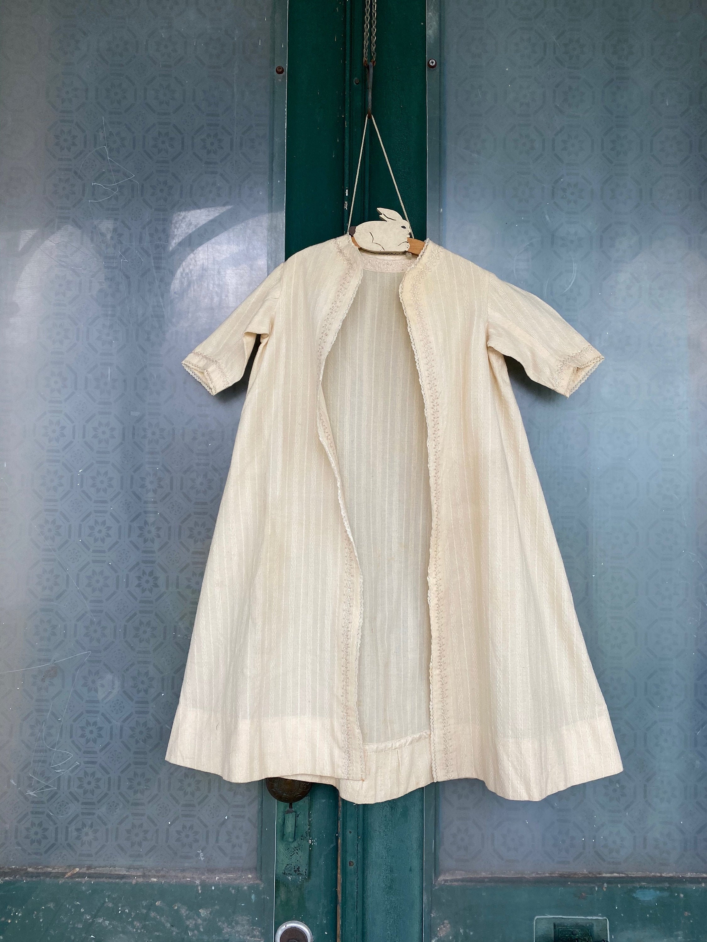 Vintage Infants Running Stitch Wool Robe