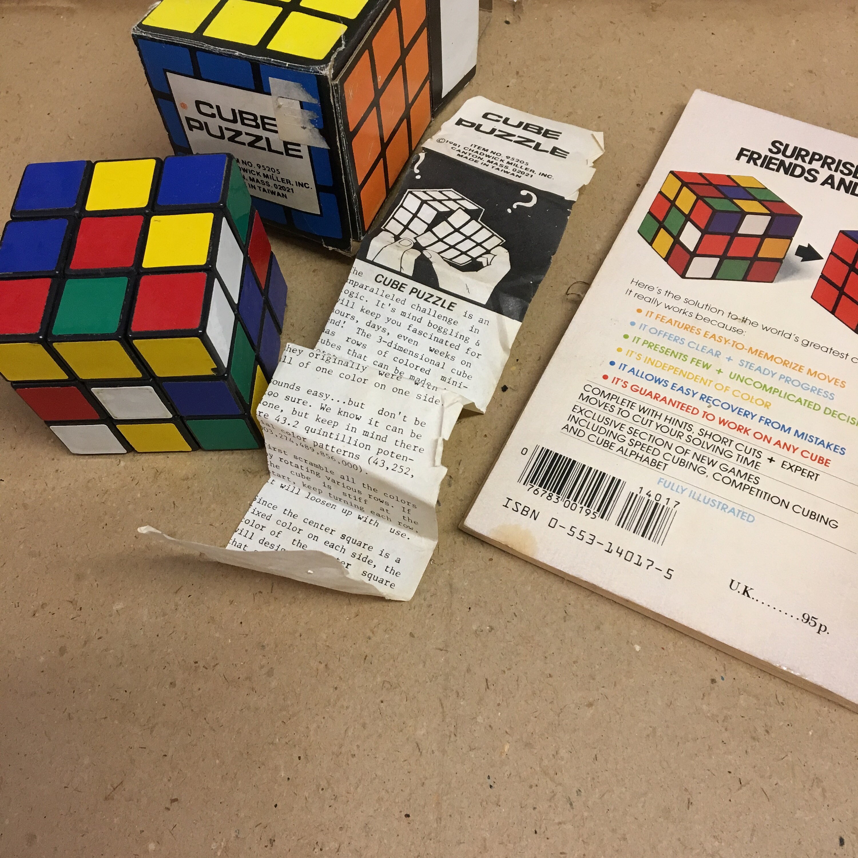 Vintage Rubik's Cube Puzzle and Solution Book