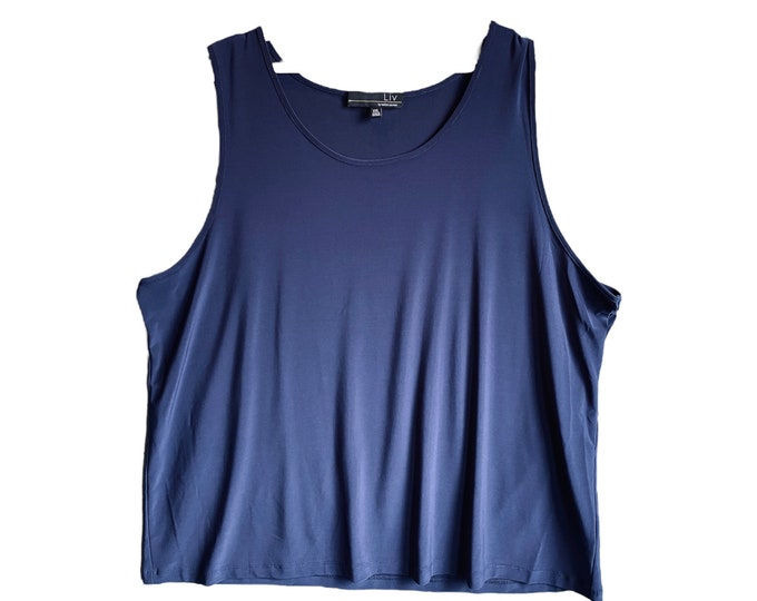 Liv by Habitat Foundation Tank -XXL- Navy Blue Poly/Spandex NWT