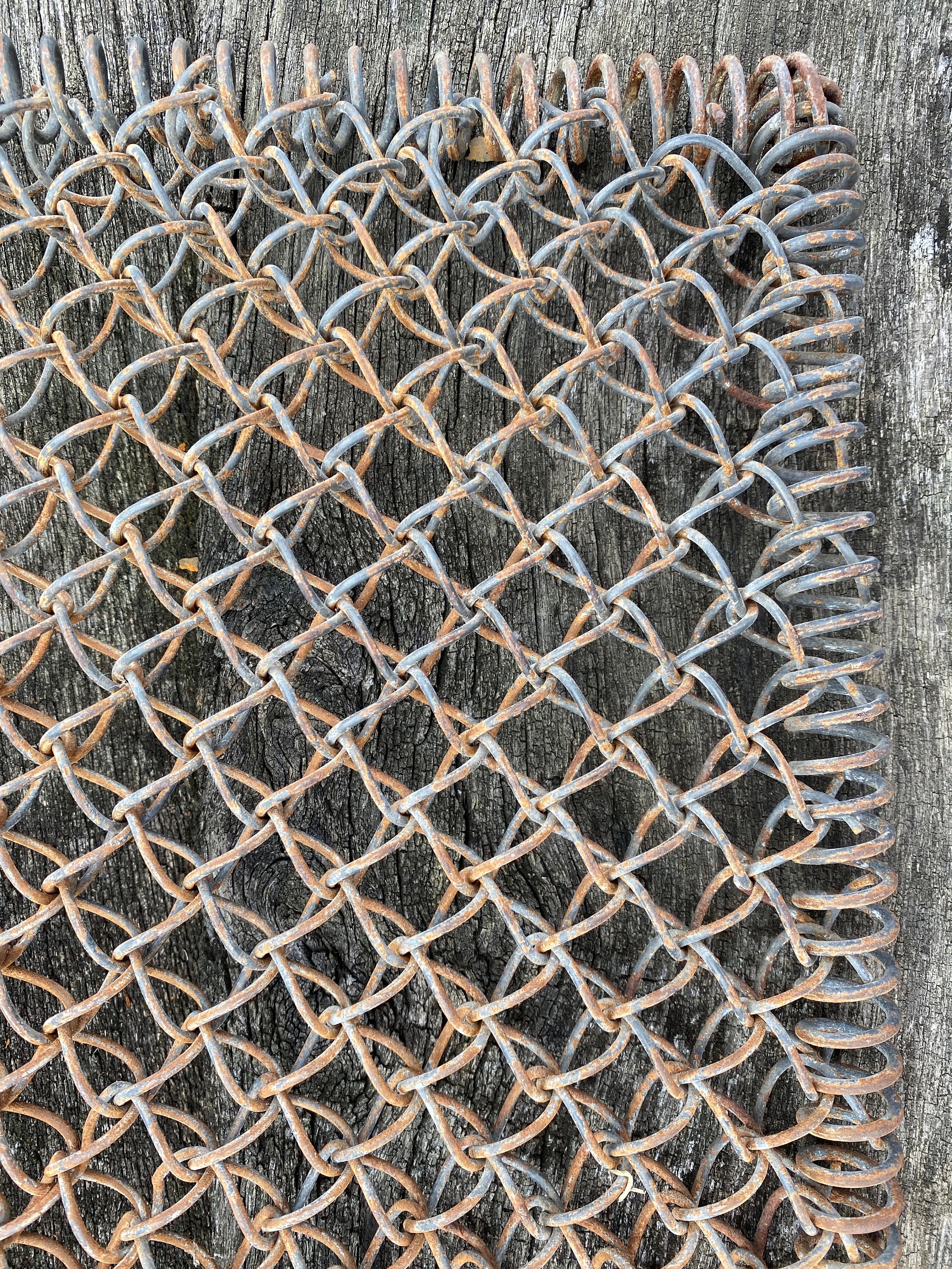 Vintage Steel Coil Door Mat Mud Scraper 28 x 17 x 3/4