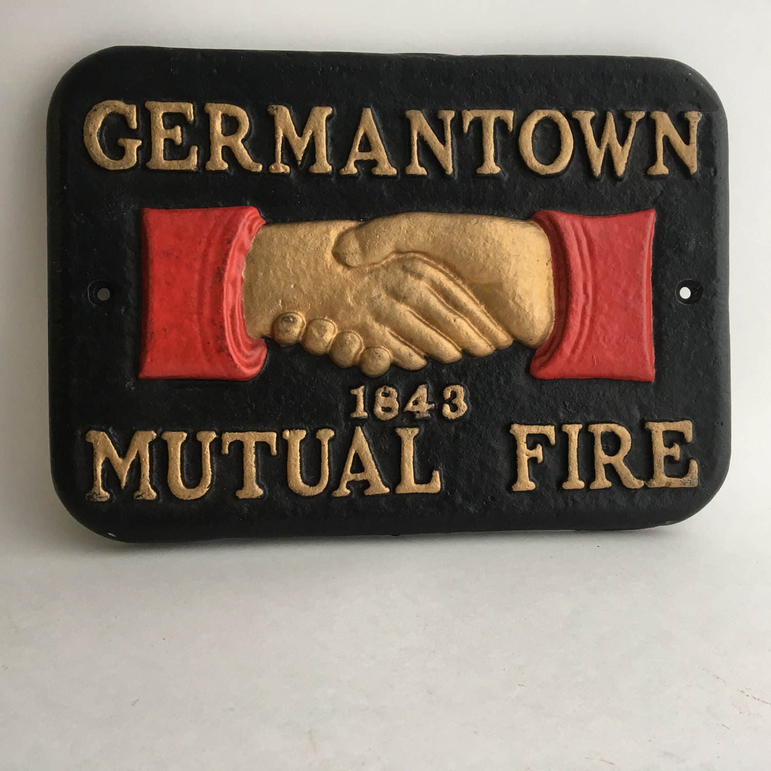 Vintage Fire Insurance Marker Germantown Mutual Fire 1843