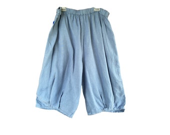 Angelheart Designs 1995 Short Bloomers -L- Blue Linen