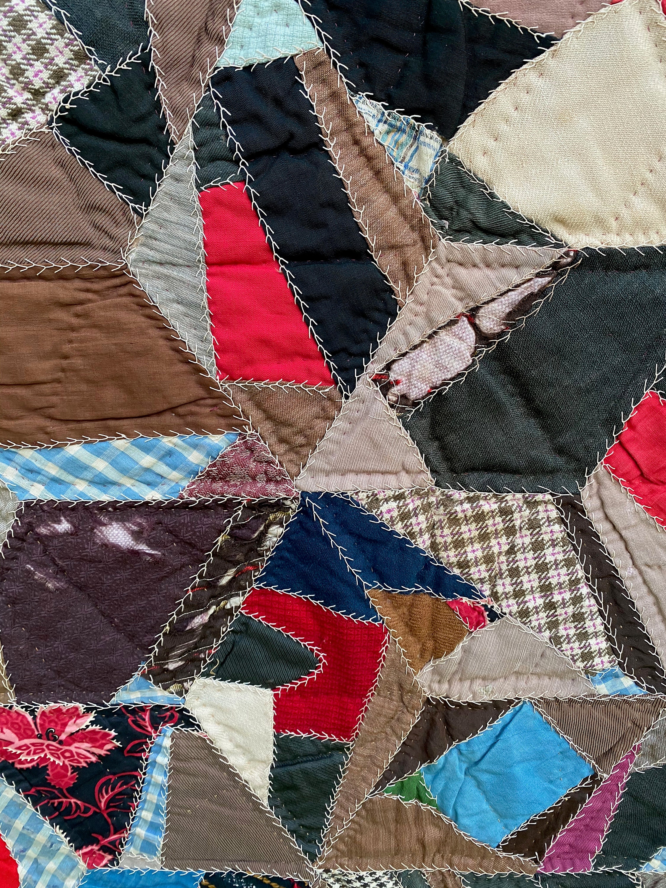 Vintage Crazy Quilt 72 x 54