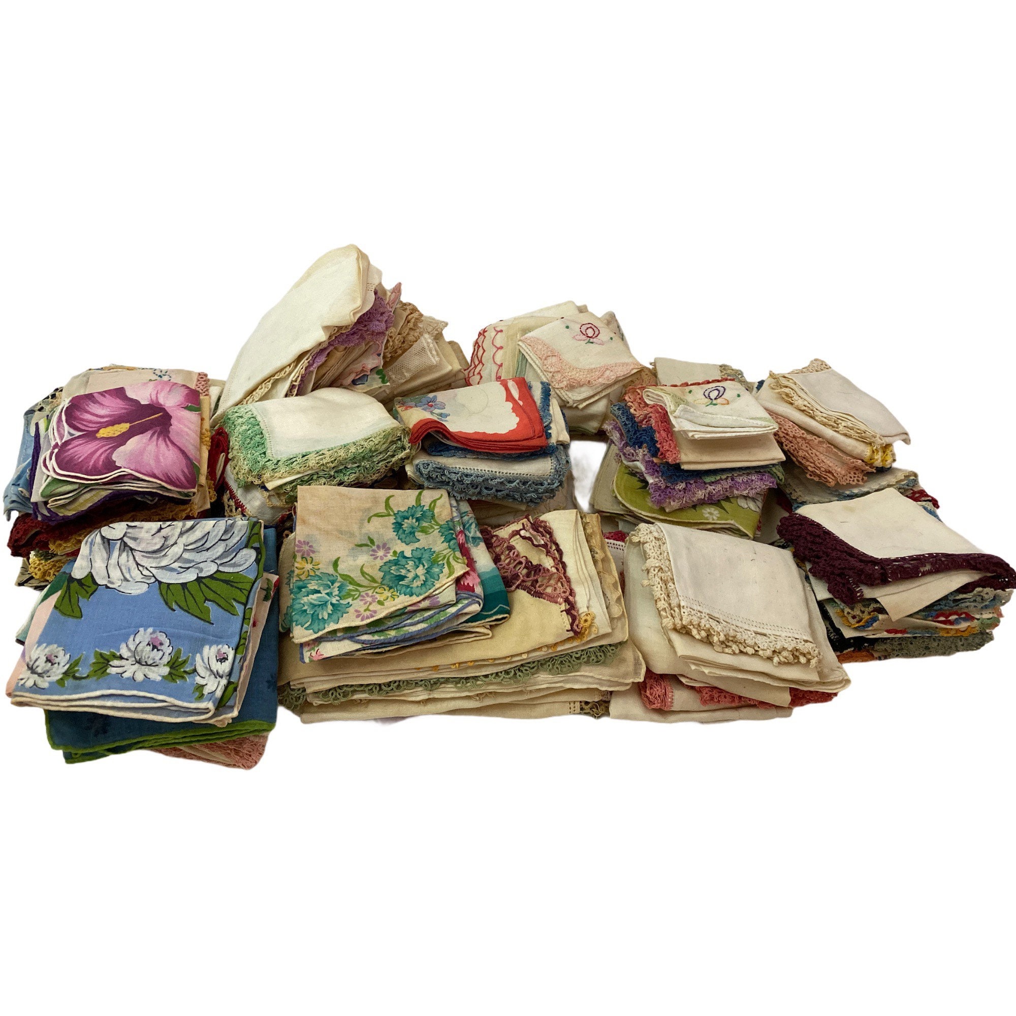 Collection of 192 Vintage Hankies