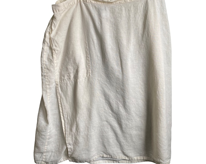 FLAX Basic 2004 Shortened Secure Skirt -3G/3X- Cream Linen