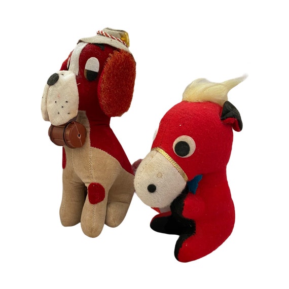 red stuffed dog