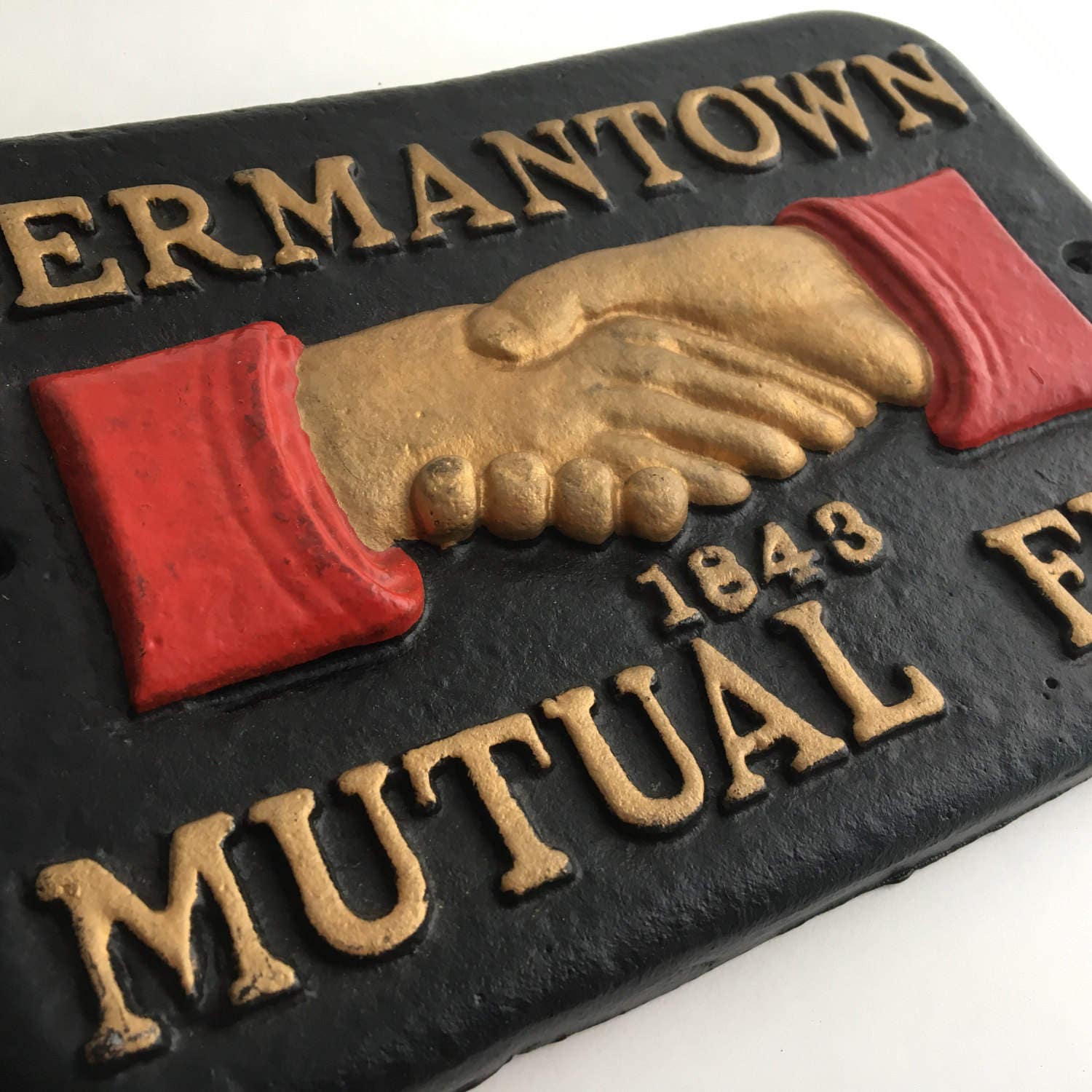 Vintage Fire Insurance Marker Germantown Mutual Fire 1843