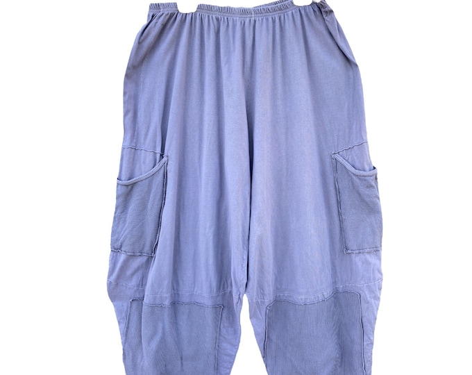 Blue Fish Thermal Patch Pocket Wide Leg Pants -2- Lavender Organic Cotton