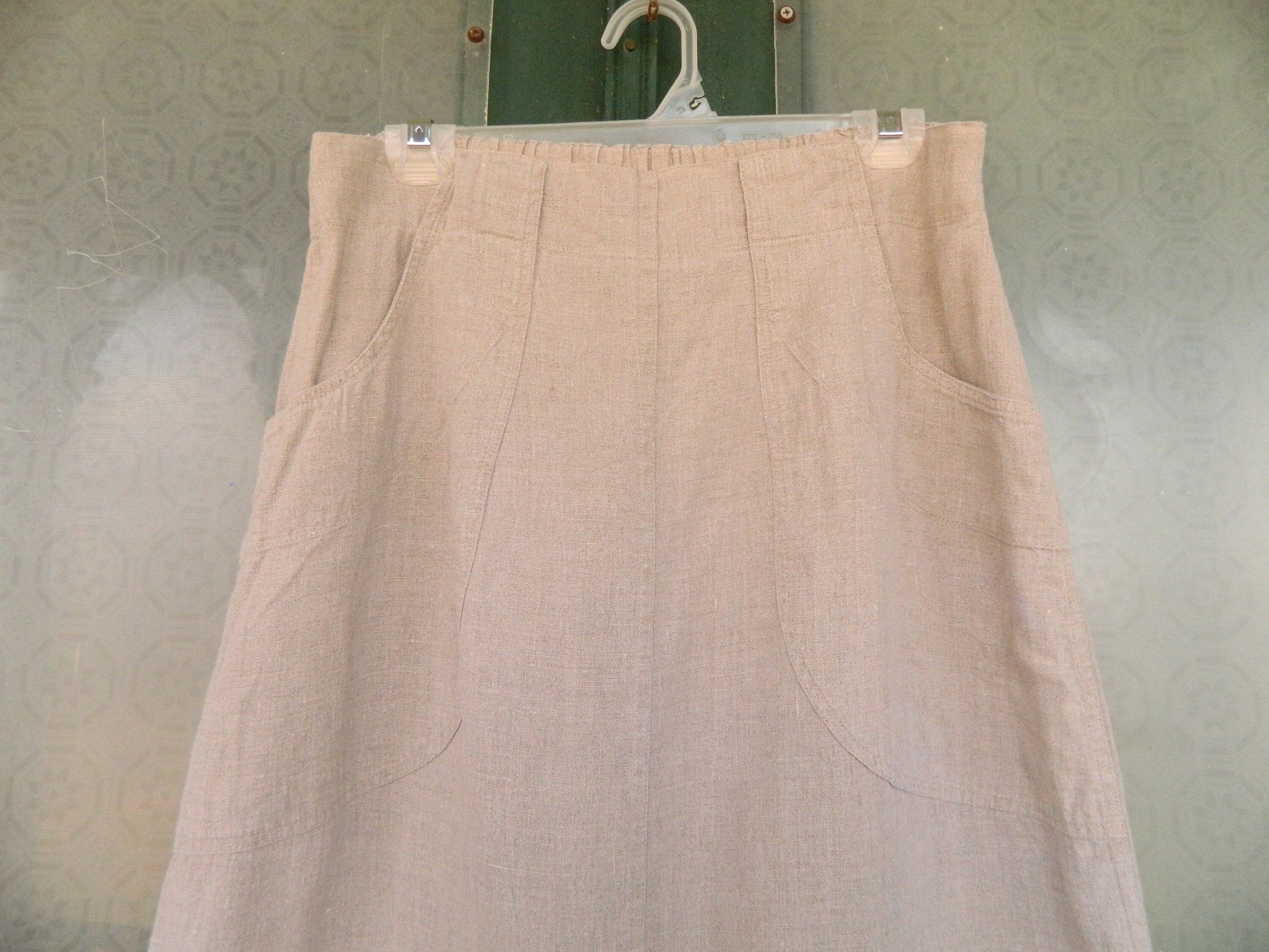 FLAX Designs A-Line Skirt -S- Natural Linen