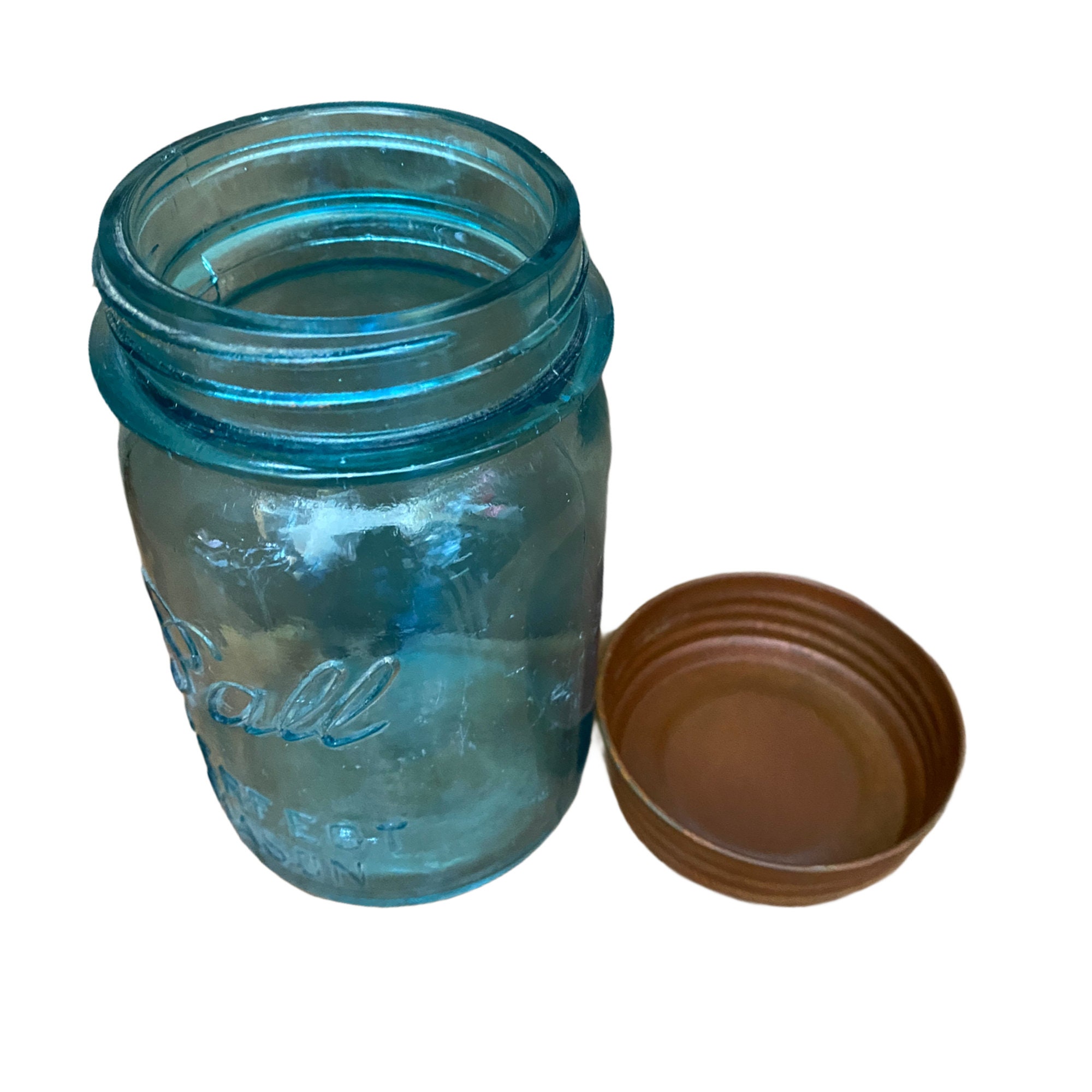 Vintage Reproduction Rusty Zinc Mason Jar Lids 4 Pack