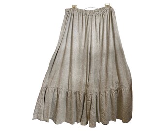 Sarah Clemens Long Bloomers -L- Yarn-Dyed Natural/Gray Linen