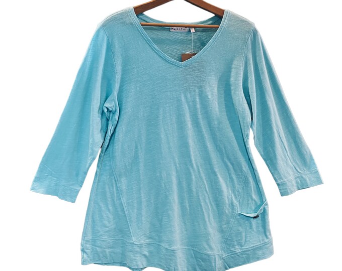 Habitat Long Sleeve Tee -Various- Aqua Cotton NWT