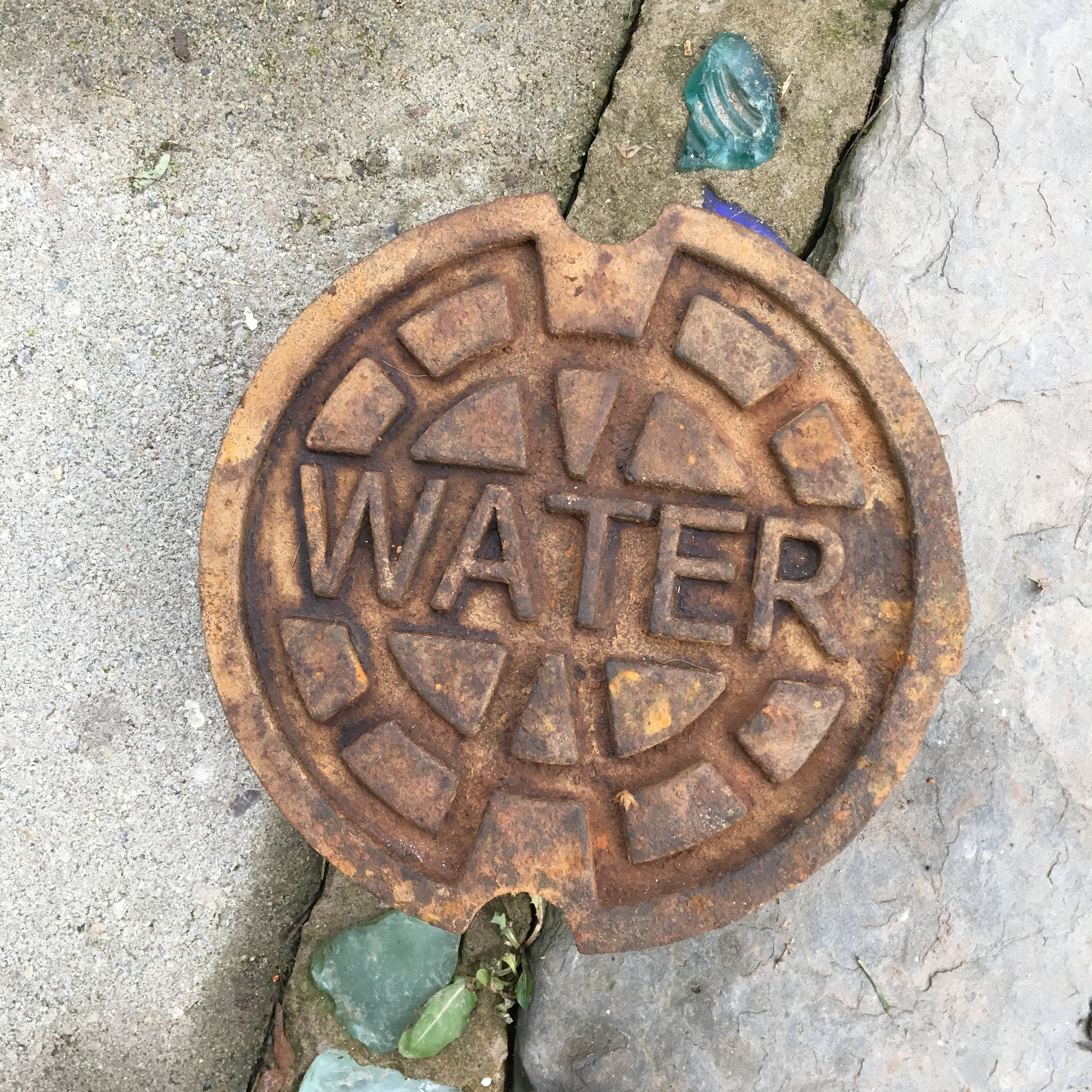 Salvaged Vintage Metal Water Pipe Adapter Cover