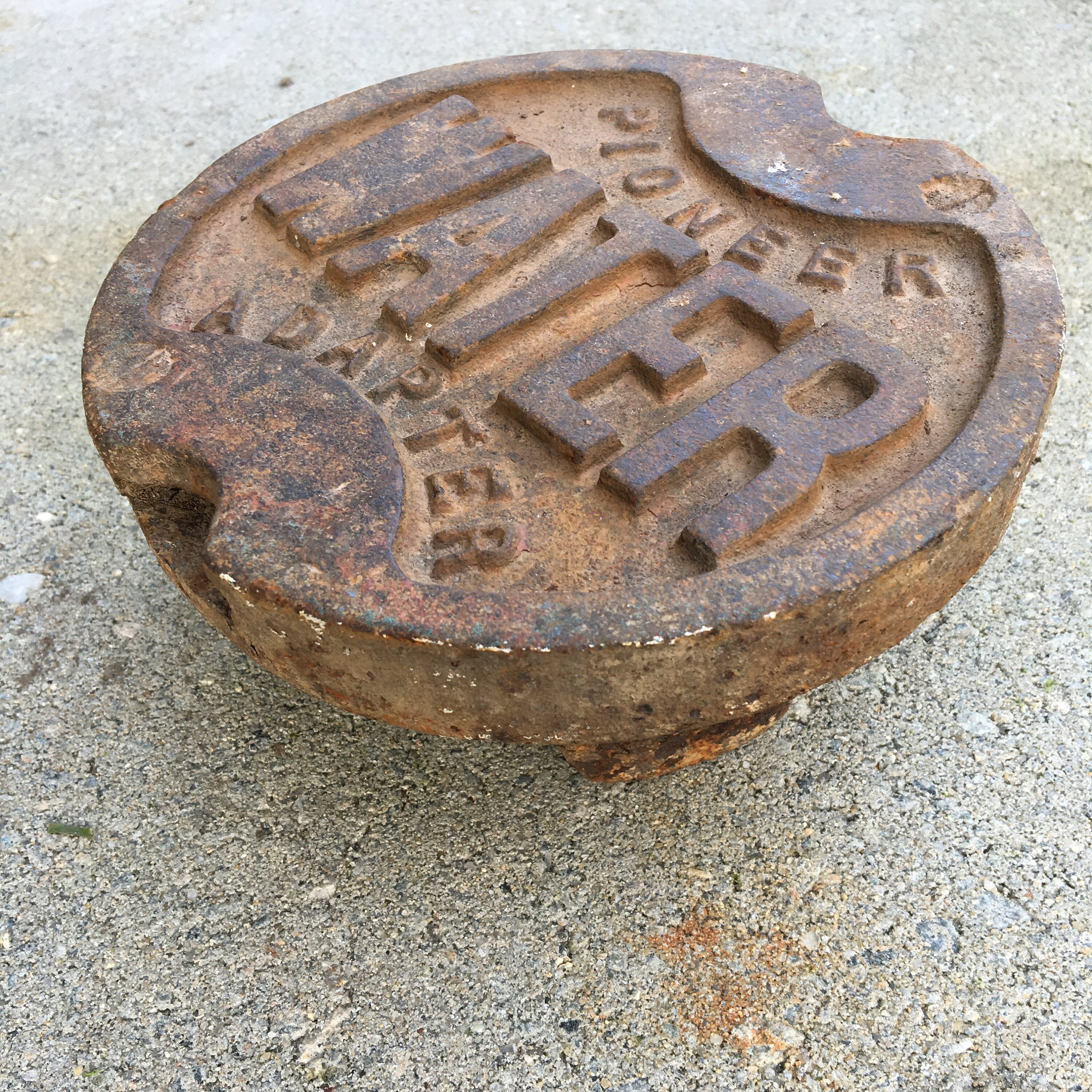 Salvaged Vintage Metal Water Pipe Adapter Cover
