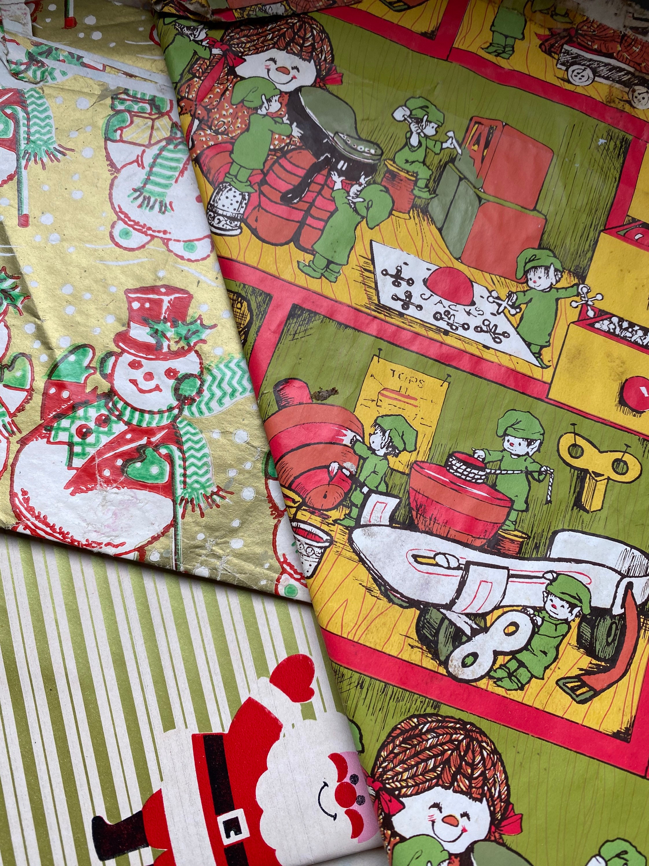 Lot of Assorted Vintage Wrapping Paper