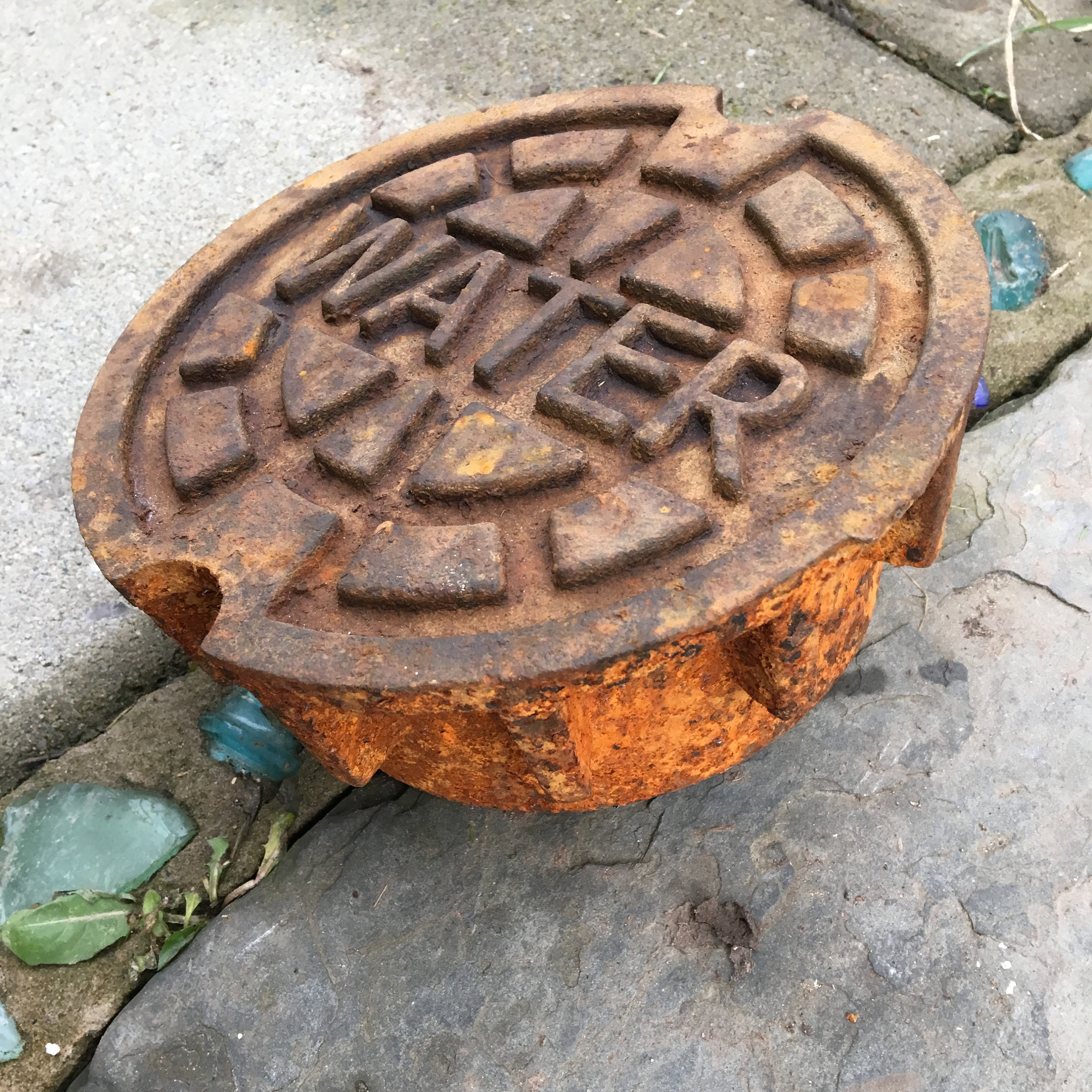 Salvaged Vintage Metal Water Pipe Adapter Cover