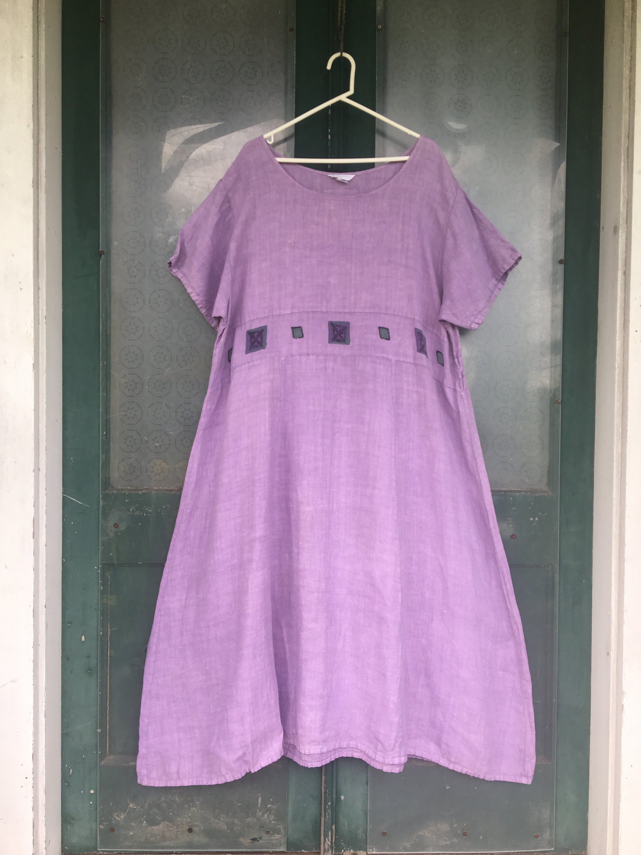 Chasing Dragons Artwear Long Dress -2- Lavender Linen