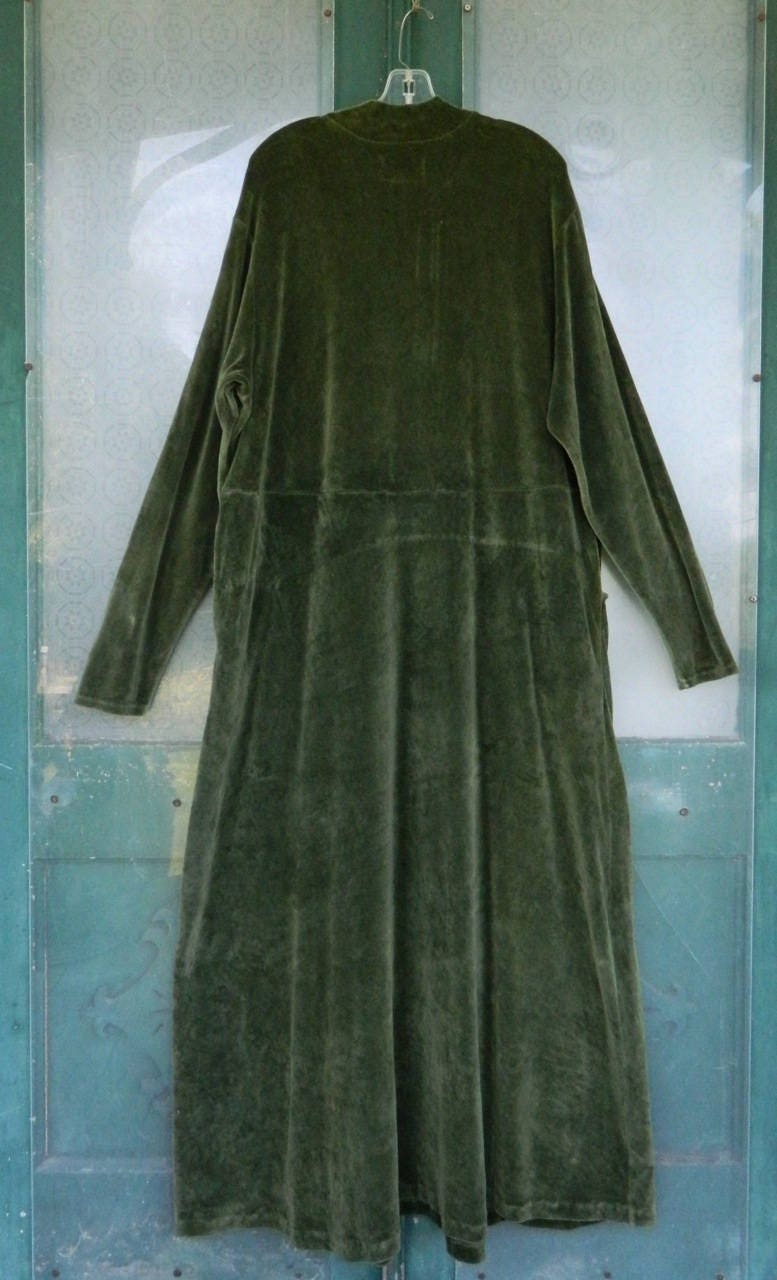 Flax by Jeanne Engelhart Fall Velour 1998 Courtly Clad Dress -L- Green ...