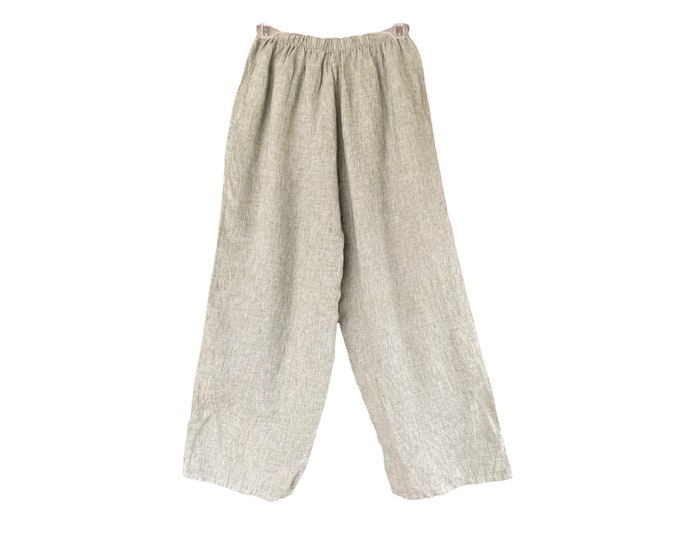 FLAX Floods Pants -P/XS- Yarn-Dyed Green Linen