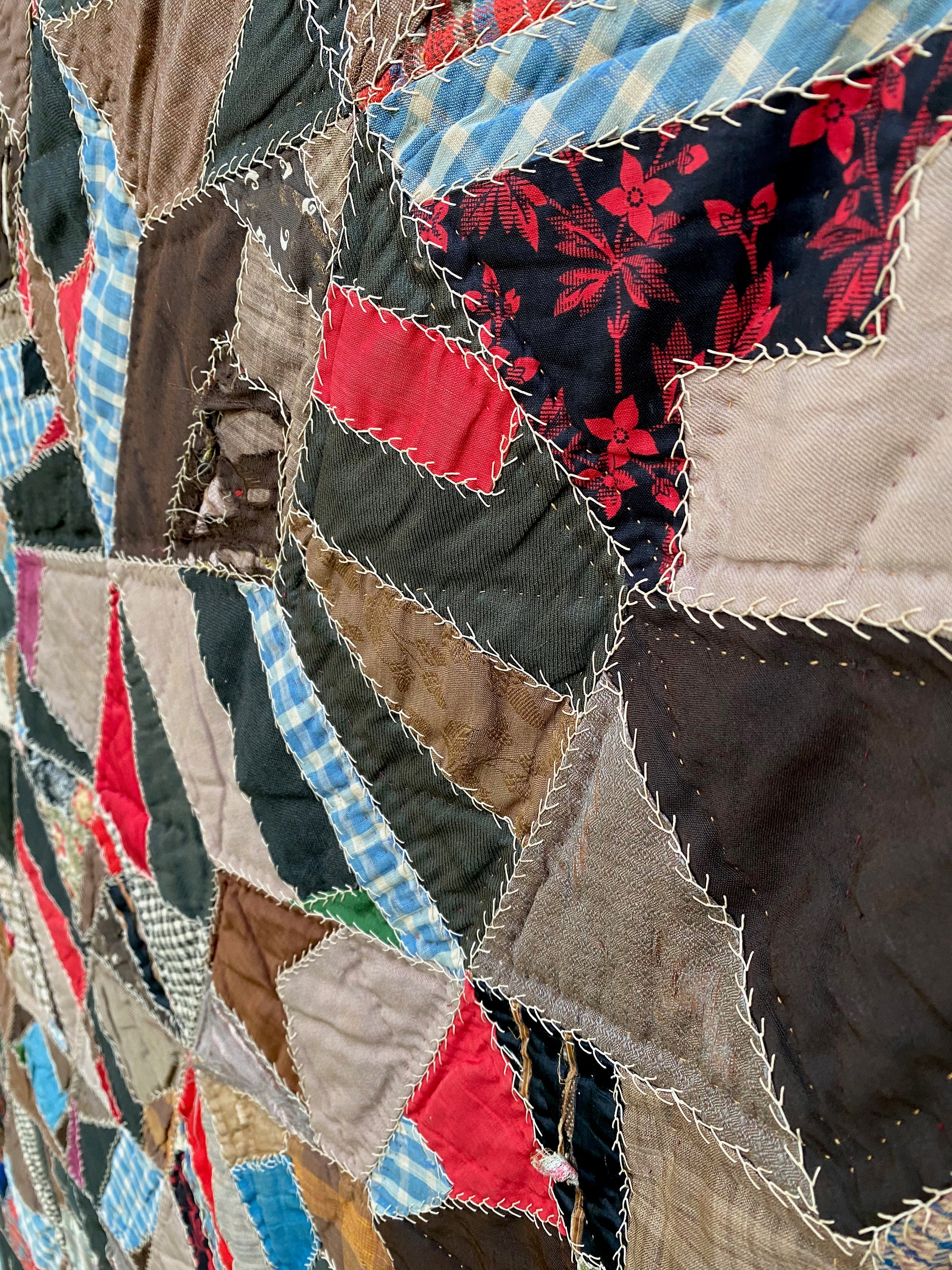Vintage Crazy Quilt 72 x 54