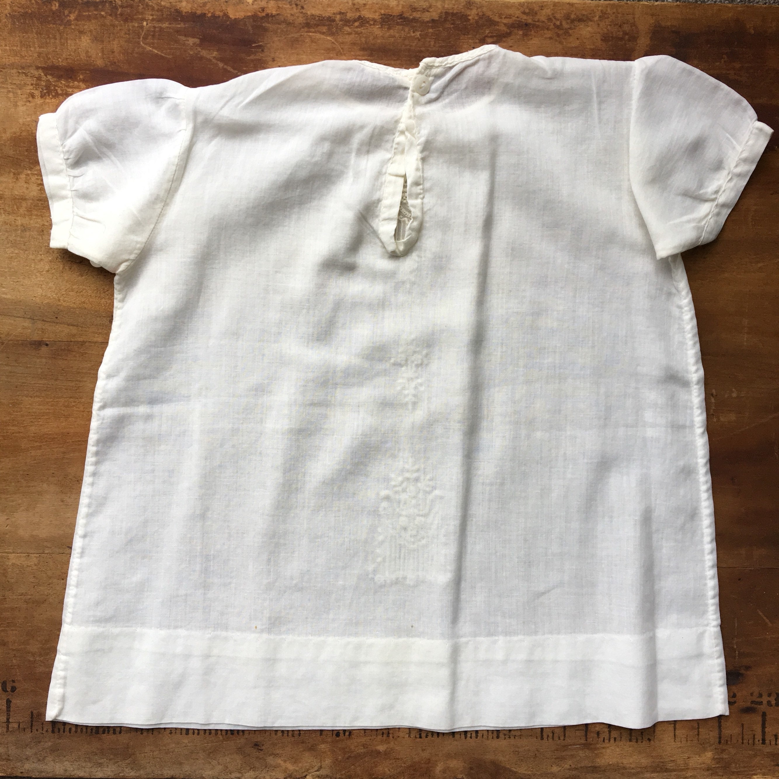 Collection of 4 White Cotton Infant Dresses