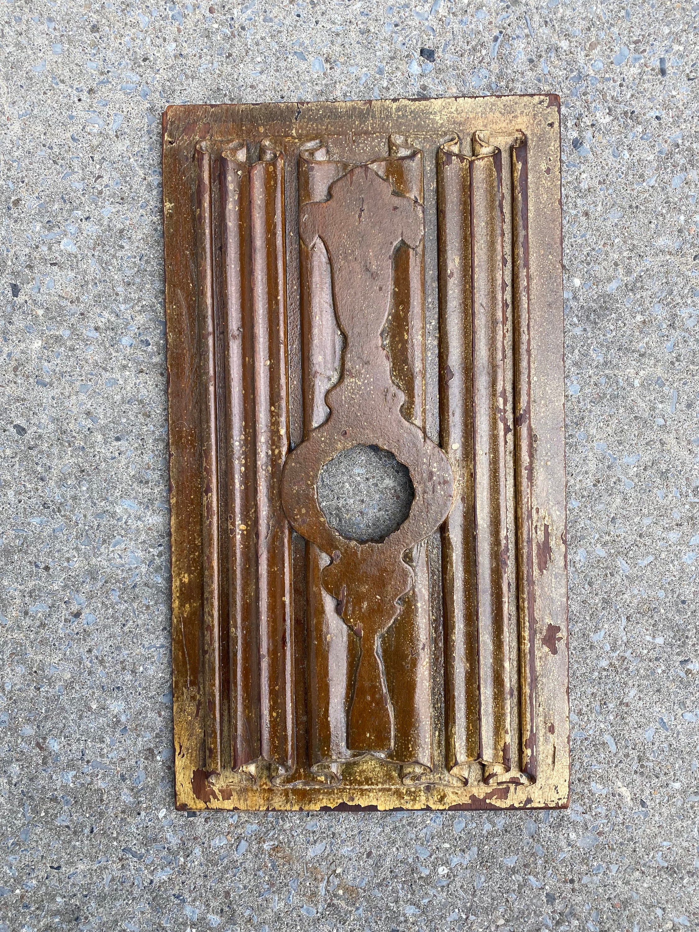 Vintage Curvy Carved Door Panel