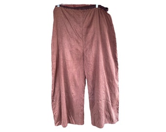 Cynthia Ashby Floods Pants -XL- Copper Brown Silk