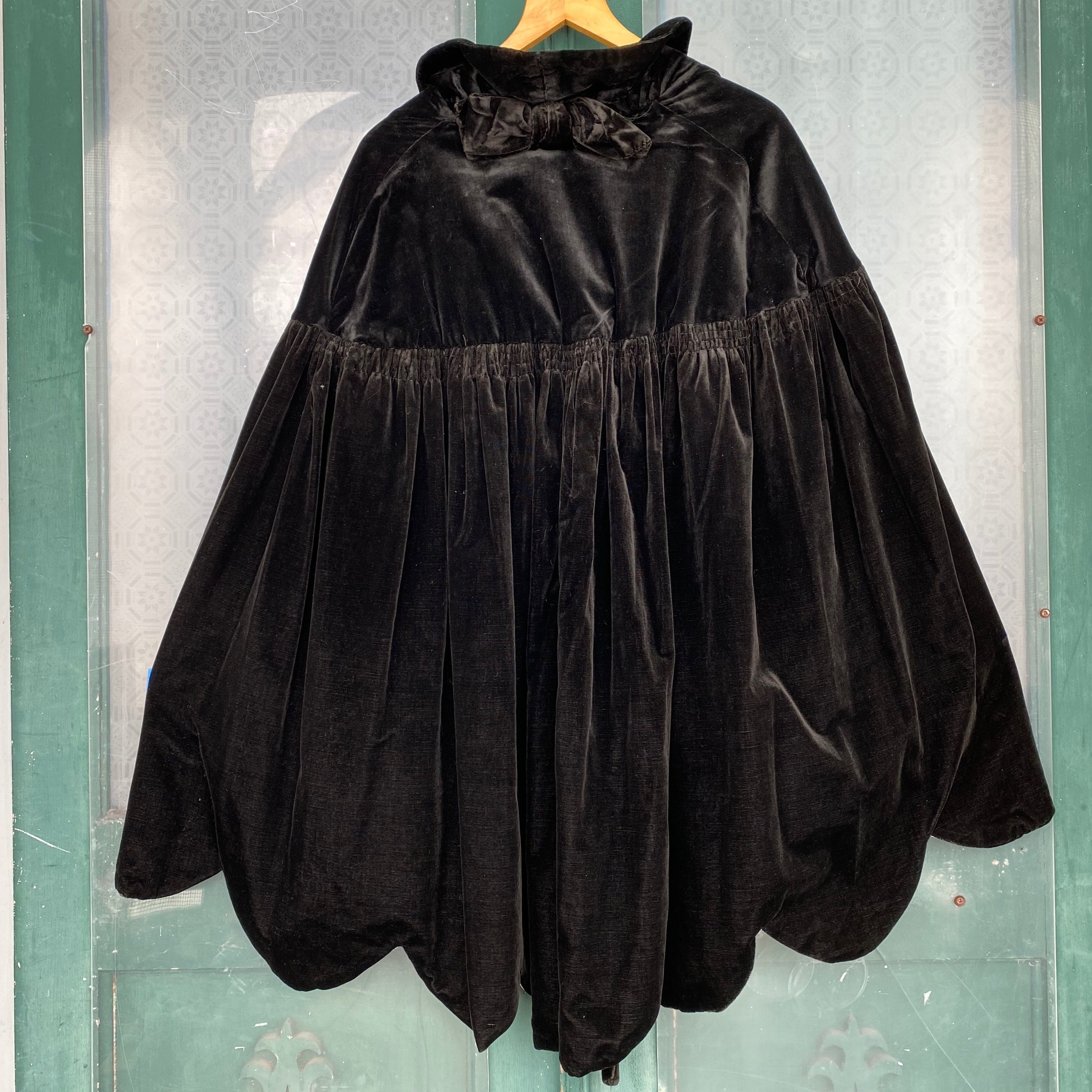 Vintage Black Velvet Opera Cape