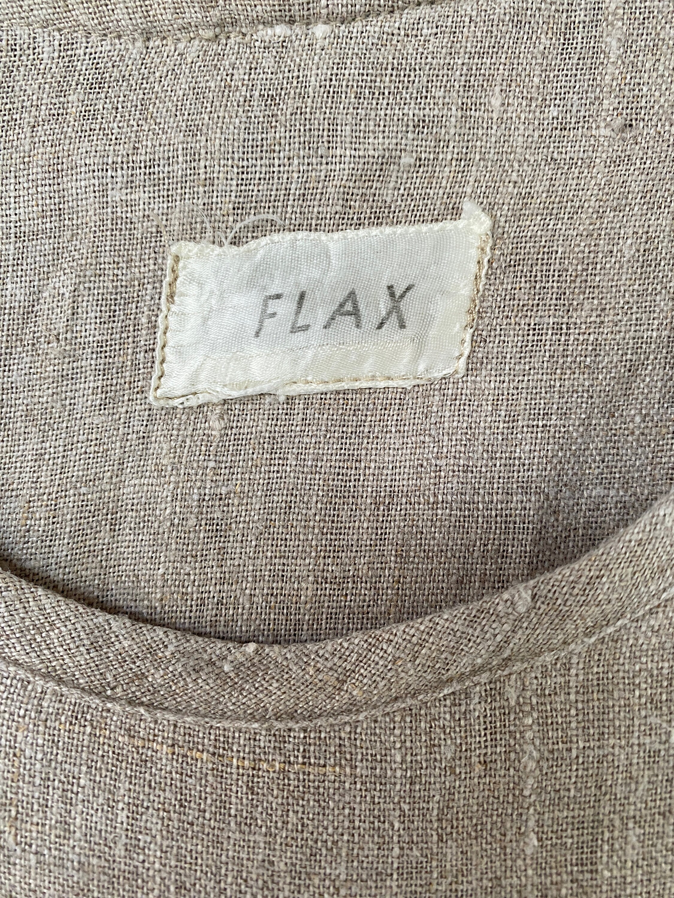 FLAX by Jeanne Engelhart Basic 1993 Delightful Dress M/L Natural Linen